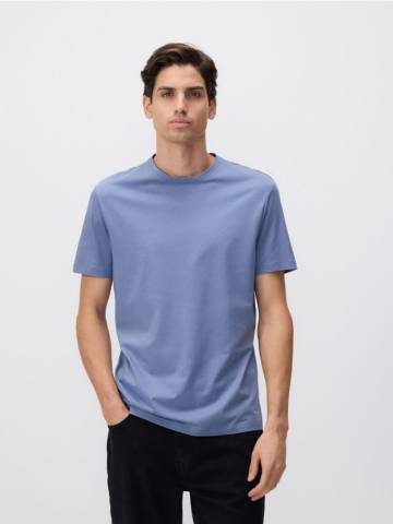 Reserved - Футболка слім фіт з модалі - steel blue - 7384Z-95X Reserved - Футболка слім фіт з модалі - steel blue - 7384Z-95X