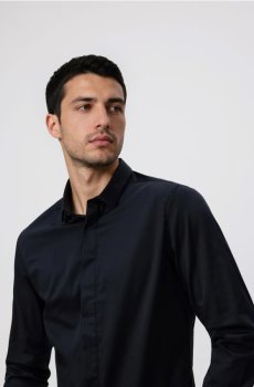Reserved - Гладка сорочка super slim fit - чорний - 541HT-99X