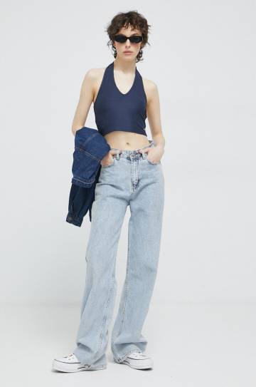 Топ Tommy Jeans женский цвет синий Топ Tommy Jeans женский цвет синий