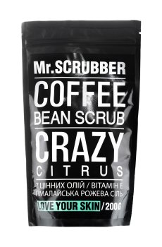 Кофейный скраб для тела и лица Mr.Scrubber Crazy Citrus для всех типов кожи, 200 г