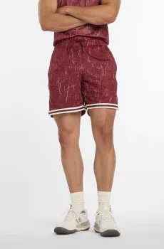 Мужские бордовые шорты Printed 7" Mesh Short Бордовый XL New Balance MS53610MHB