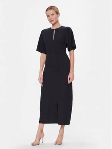 Tommy Hilfiger Коктейльна сукня Shiny Interlock C-Nk Ss WW0WW40732 Cиній Regular Fit Tommy Hilfiger Коктейльна сукня Shiny Interlock C-Nk Ss WW0WW40732 Cиній Regular Fit