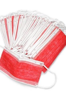 Уценка! Маска медицинская PNB красная, 50 шт