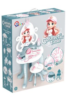 Детский косметический столик TechnoK с зеркалом, на ножках, в коробке, ментоловый, от 3 лет (1638)