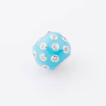Серебряный шарм (эмаль, фианиты) 132338г Серебряный шарм (эмаль, фианиты) 132338г