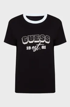 Женская черная футболка Черный XS Guess W5BI14.I3Z14;JBLK