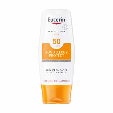 Солнцезащитный крем-гель Eucerin Sun Allergy Protect Sun Creme-Gel SPF 50 для кожи, склонной к солнечной аллергии, 150 мл Солнцезащитный крем-гель Eucerin Sun Allergy Protect Sun Creme-Gel SPF 50 для кожи, склонной к солнечной аллергии, 150 мл