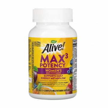 Женские мультивитамины и минералы Natures Way Alive! Max3 Womens Multi Vitamin & Mineral, 90 таблеток Женские мультивитамины и минералы Natures Way Alive! Max3 Womens Multi Vitamin & Mineral, 90 таблеток