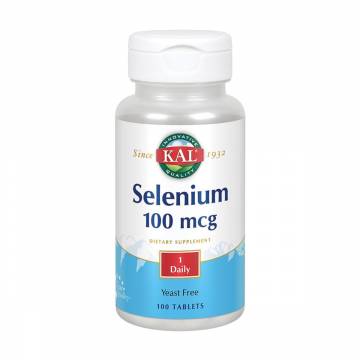 Селен KAL Selenium без дрожжей, 100 мкг, 100 таблеток