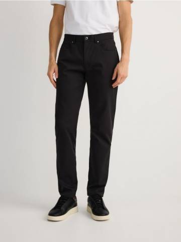 Reserved - Штани slim fit з ліоцелю - чорний - 5532L-99X Reserved - Штани slim fit з ліоцелю - чорний - 5532L-99X
