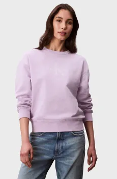 Женский сиреневый свитшот MONOLOGO FRENCH TERRY Сиреневый XS Calvin Klein Jeans LV047B234G