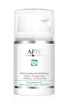 Смесь кислот для пилинга лица Apis Natural Cosmetics Exfoliation Acid Mix Phytic + Pyruvic + Lactic + Ferulic 40%, 50 мл