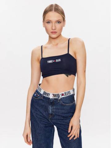 Tommy Jeans Топ DW0DW15458 Cиній Cropped Fit Tommy Jeans Топ DW0DW15458 Cиній Cropped Fit