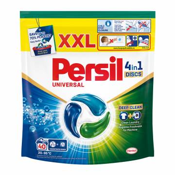 Диски для стирки Persil Universal 4 in 1 Discs Deep Clean, 40 стирок, 40 шт Диски для стирки Persil Universal 4 in 1 Discs Deep Clean, 40 стирок, 40 шт