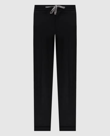 Черные брюки из шерсти и кашемира