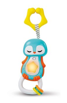 Детская игрушка-погремушка Clementoni Пингвин, музыкальная, от 3 месяцев, 15*22*7 см (17331)