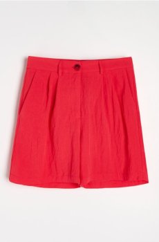 Шорти зі сумішшю льону - червоний