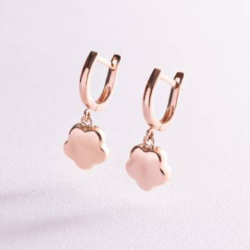 Золотые серьги "Цветочки" с07772 Золотые серьги "Цветочки" с07772