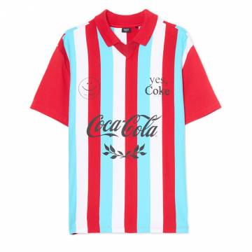 Cropp - Сорочка поло з суцільним принтом Coca-Cola - білий Cropp - Сорочка поло з суцільним принтом Coca-Cola - білий