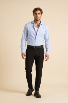 Сорочка slim fit - блакитний