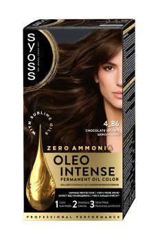 Безаммиачная стойкая краска для волос SYOSS Oleo Intense с маслом-активатором 4-86 Шоколад, 115 мл