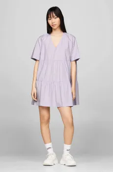 Женское сиреневое платье TJW POPLIN A-LINE SS Сиреневый L Tommy Jeans DW0DW17948