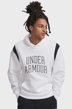 Мужское белое худи UA Rival Fleece Nov Hoodie Белый XXL Under Armour 6009353-100