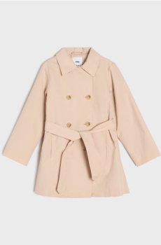 Тренч із зав’язуваним поясом - бежевий