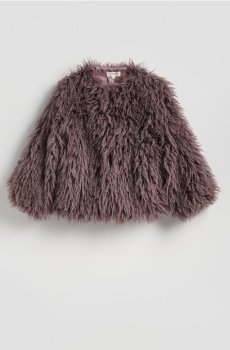 Reserved - Куртка зі штучним хутром - темно-фіолетовий - 481GX-49X