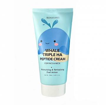 Крем для лица и шеи Bonnyhill Whale Triple HA Peptide Cream с гиалуроновой кислотой и пептидами, 170 мл Крем для лица и шеи Bonnyhill Whale Triple HA Peptide Cream с гиалуроновой кислотой и пептидами, 170 мл