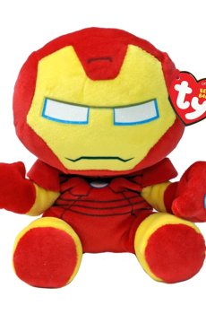 Детская мягконабивная игрушка TY Marvel Железный человек, от 3 лет, 15 см (44005)