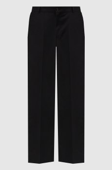 Черные брюки с нашивкой логотипа