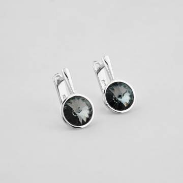 Серебряные серьги Minimal 9520324тсер Серебряные серьги Minimal 9520324тсер