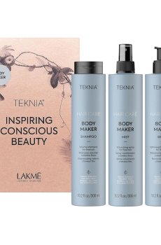 Набор для объема волос Lakme Teknia Body Maker (шампунь, 300 мл + бальзам, 300 мл + мист, 300 мл)