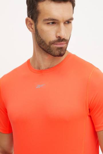 Футболка для бега Reebok Speedwick цвет оранжевый однотонная 100205998 Футболка для бега Reebok Speedwick цвет оранжевый однотонная 100205998