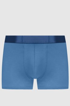 Голубые трусы-боксеры с узором логотипа