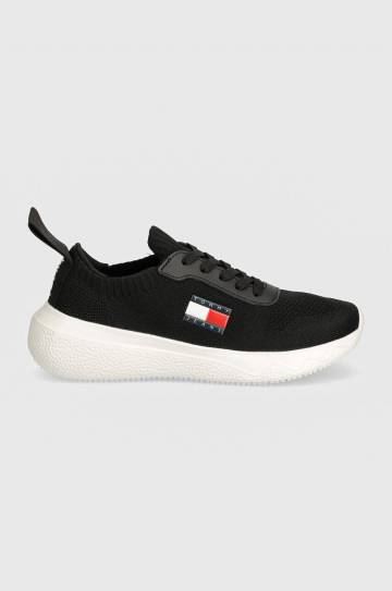 Кроссовки Tommy Jeans TJW KNIT RUNNER цвет чёрный EN0EN02564 Кроссовки Tommy Jeans TJW KNIT RUNNER цвет чёрный EN0EN02564