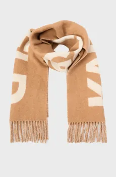 Женский бежевый шерстяной шарф essential Бежевый ONESIZE Karl Lagerfeld A4W33125