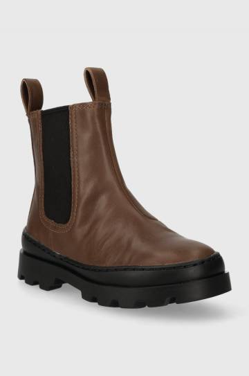 Детские кожаные ботинки Camper Brutus Kids цвет коричневый Детские кожаные ботинки Camper Brutus Kids цвет коричневый