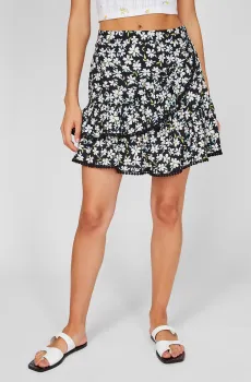 Женская черная юбка с узором Черный S Tally Weijl SSKVILAKEYV