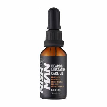 Мужское масло для бороды и усов Nishman Beard & Moustache Care Oil Gold One, 30 мл Мужское масло для бороды и усов Nishman Beard & Moustache Care Oil Gold One, 30 мл