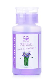 Жидкость для снятия лака Nogotok Biointesive Ирис и лимонграс, с ацетоном, 150 мл