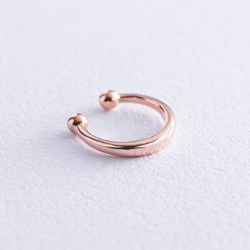 Серьга - каффа в красном золоте с07911 Серьга - каффа в красном золоте с07911