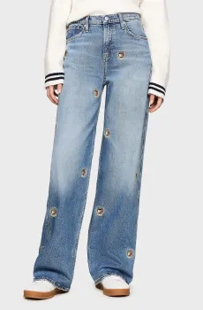 Женские голубые джинсы с узором BETSY Голубой 28-32 Tommy Jeans DW0DW19663