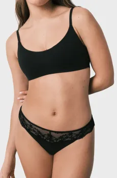 Женские черные трусики Черный XL womensecret 8323113