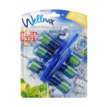Туалетный блок Wellnax Blue Hygiene Лимон, 3*50 г Туалетный блок Wellnax Blue Hygiene Лимон, 3*50 г