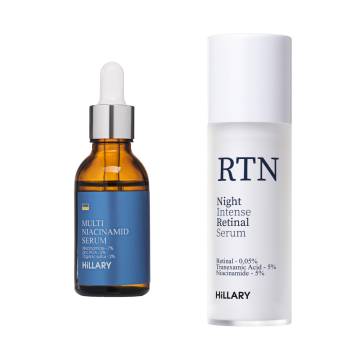 Набір для звуження пор та інтенсивного догляду вночі Hillary Night Pore Minimizing & Intensive Care Kit Набір для звуження пор та інтенсивного догляду вночі Hillary Night Pore Minimizing & Intensive Care Kit