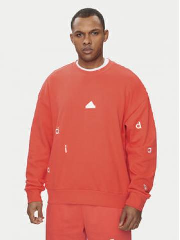 adidas Світшот Embroidered IS2037 Червоний Loose Fit adidas Світшот Embroidered IS2037 Червоний Loose Fit