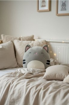 Плюшева іграшка з мотивом кошеня - сірий