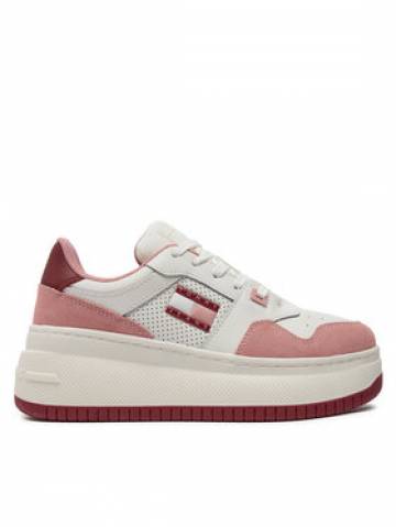 Tommy Jeans Снікерcи Retro Basket Flatform Mix EN0EN02654 Рожевий Tommy Jeans Снікерcи Retro Basket Flatform Mix EN0EN02654 Рожевий